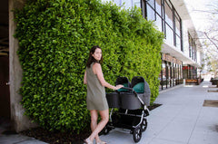 Bumbleride Indie Twin with Dual Bassinets in Dawn Grey Mint Global 5